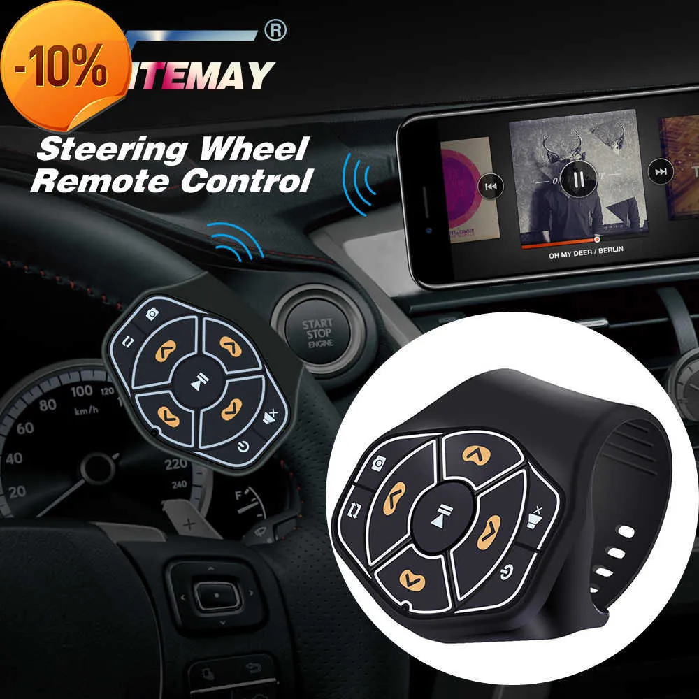 New Universal Wireless Bluetooth Steering Wheel Remote Control For Android IOS For Car Multimedia Player Radio Button Controller