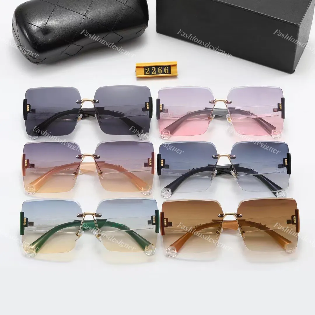 Dameszonnebril designer zonnebril dames Vierkante randloze zonnebril klassieke trendmerk dameszonnebril letters tempels strand casual wearglasses groothandel