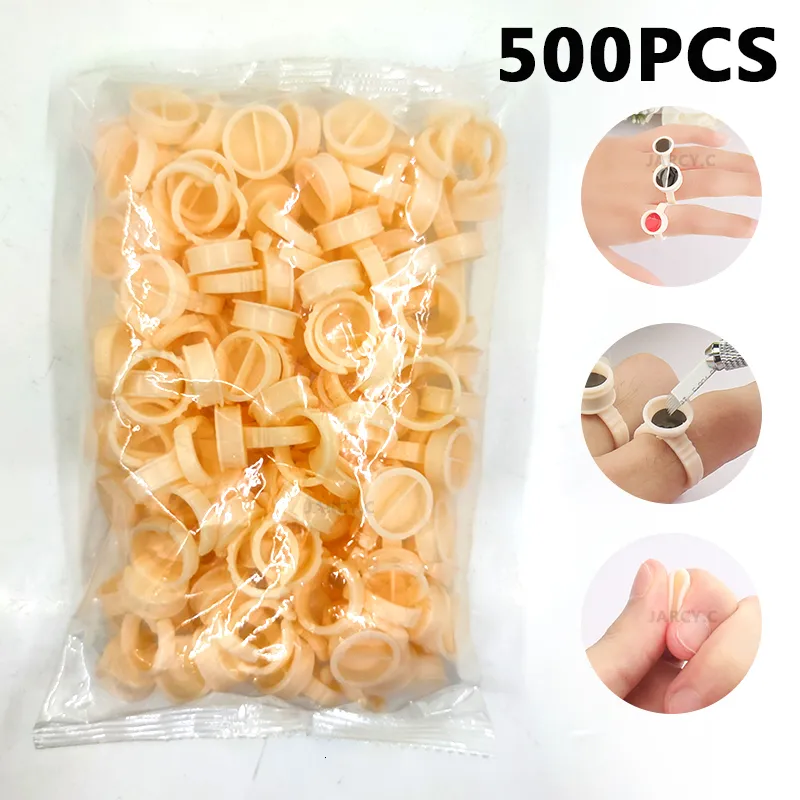 Save Big on Bulk Temporary Needle Tattoos Small Temporary Tattoos, 500 Pcs  Tattoo Ink Cups With Silicone Rings Soft Disposable For Eyelash Extension 