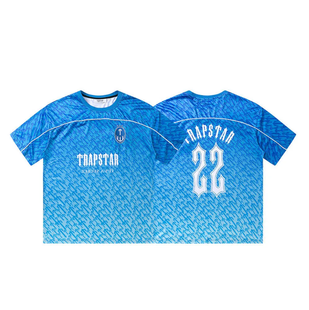 Trapstar T-shirts Hommes Football Jersey Tee Femmes Été Casual Lâche Séchage Rapide T-shirts À Manches Courtes Tops Tidal flow design 664ess