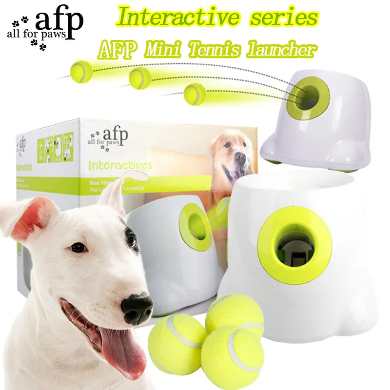 Électrique interactif lancer formation Pet chien aller chercher jouet lanceur Machine Mini Tennis automatique chien balle lanceur offre spéciale