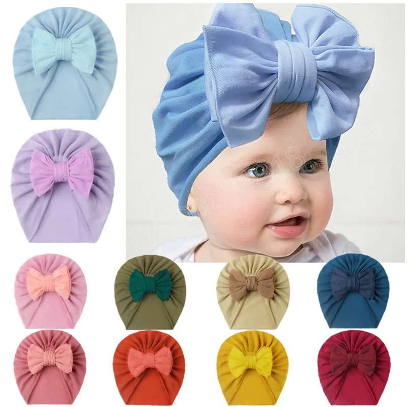 Bello fatto a mano Bowknot neonate cappello turbante neonato berretti fai da te bambini copricapo regali di compleanno fotografia puntelli