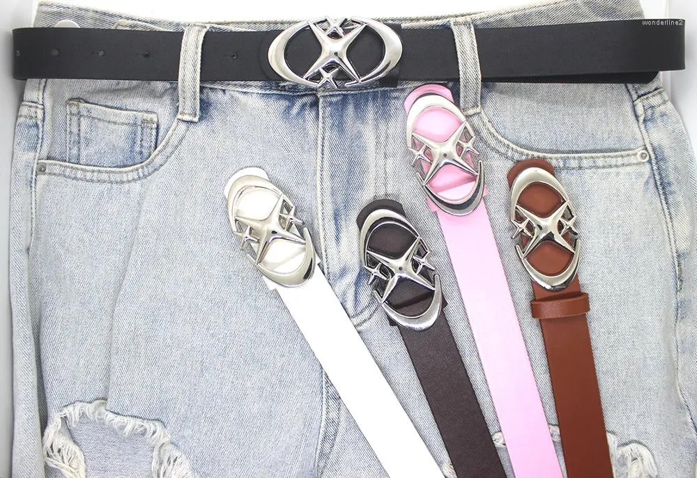 DHgate.com:Punk Moon Star Buckle Belt - PU Leather Vintage DHgate.com:Punk Moon Star Buckle Belt - PU Leather Vintage