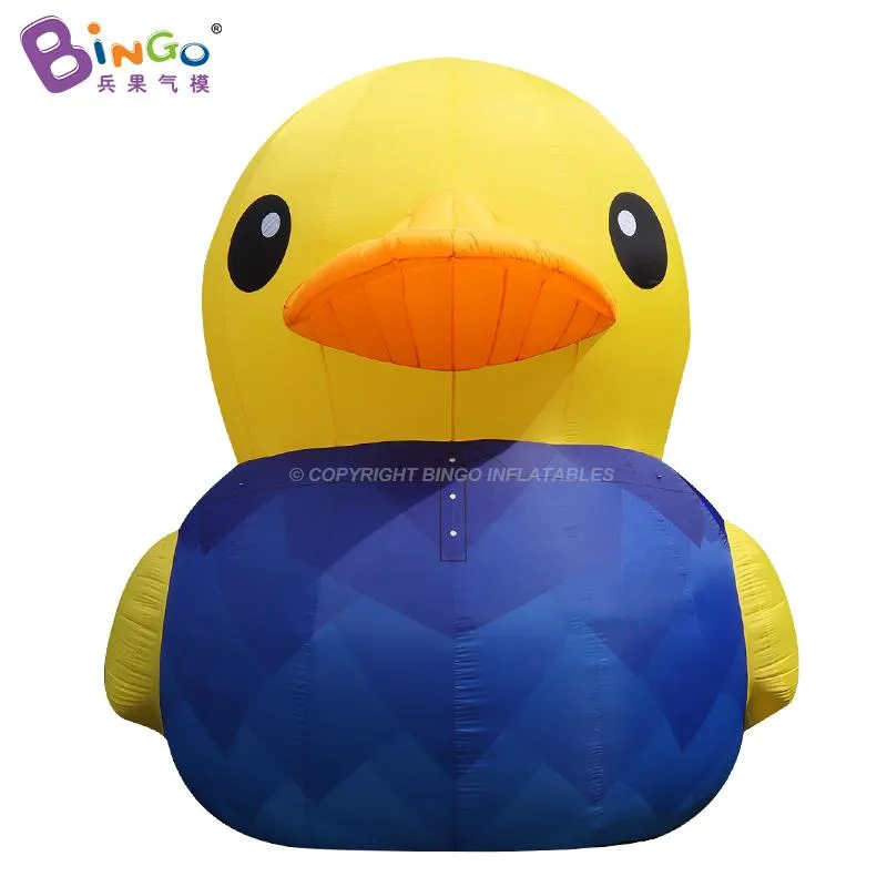 Recién diseño de 5 m de altura publicidad modelos de pato animal inflable Duck de dibujos animados con tela para la decoración de la fiesta de eventos con los juguetes de ventilador de aire deportes