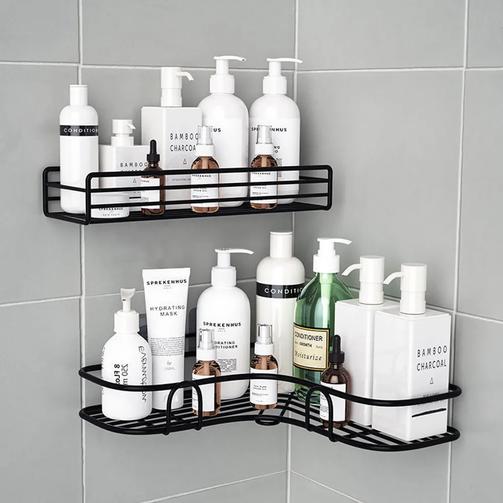 Badkamer Planken Plank Keuken Organizer Hoek Frame IJzeren Douche Caddy Opbergrek Shampoo Houder Voor Accessoires 230616