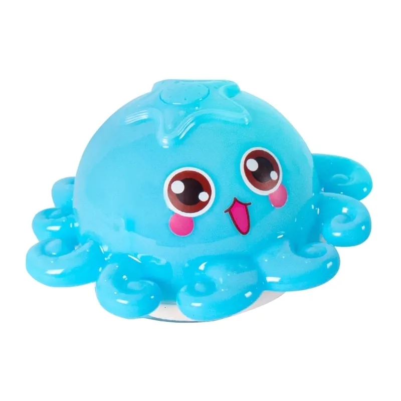 Badespielzeug Babyparty-Spielzeug, elektrischer Wasserstrahl, rotierend und ausstoßend, kleines süßes Spielzeug in Oktopusform E65D 230615