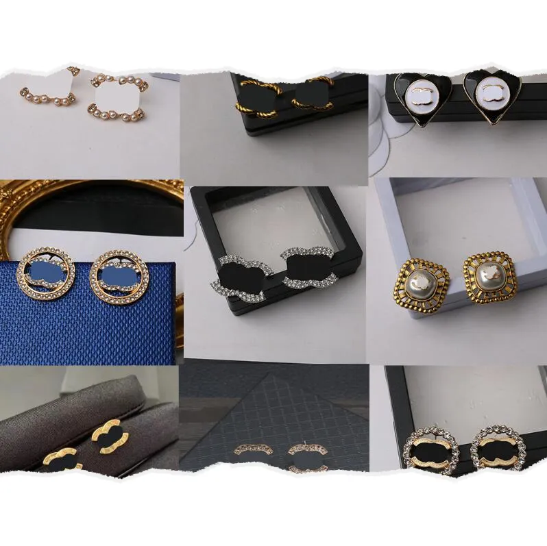 Famous Women Hoop Earrings 18K Gold Plated Luxury Brand Designers Letters Stud Clip Geometric Earrings Wedding Christmas Holiday Gifts