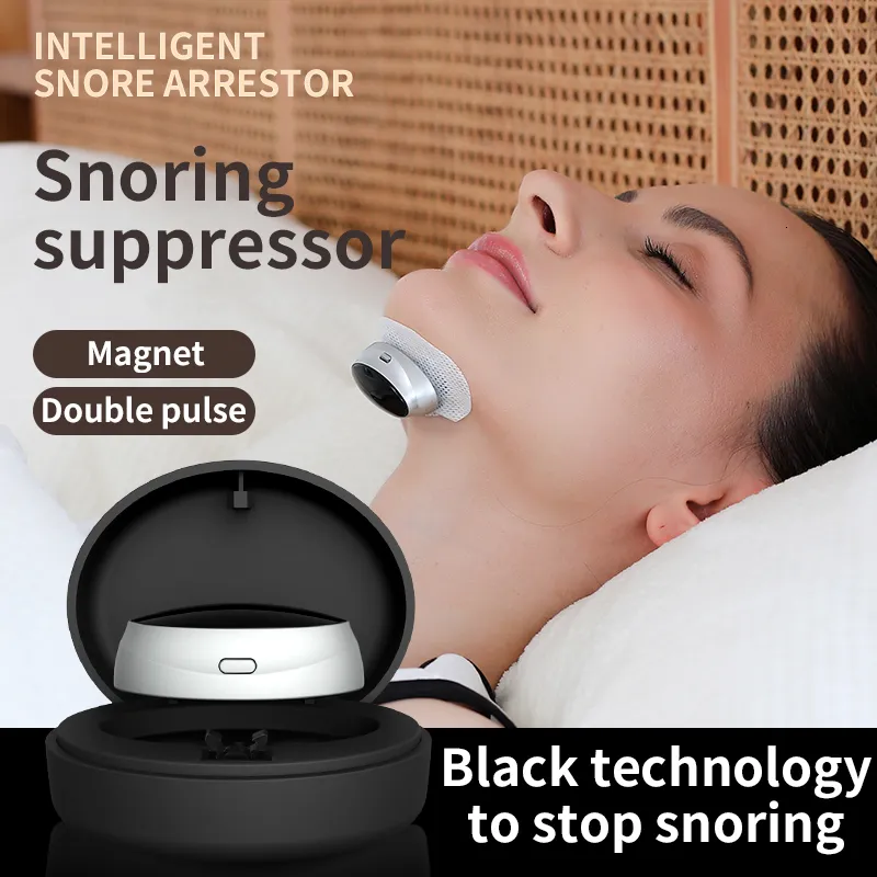 Appareil de massage du visage intelligent anti-ronflement impulsion EMS prévenir le ronflement améliorer le sommeil solution efficace soins de santé aide à l'apnée du sommeil USB 230615