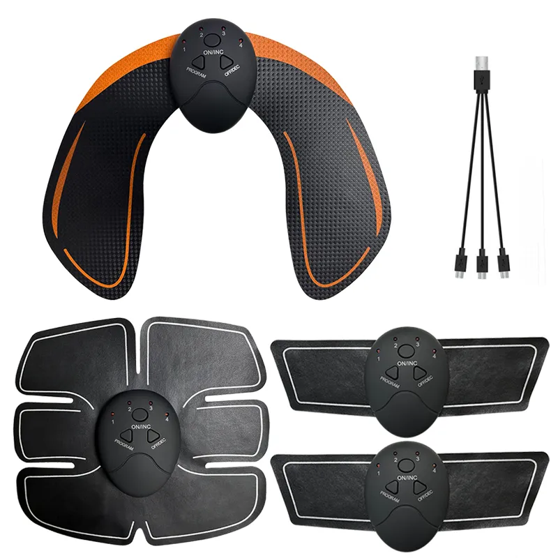 Bärbar smal utrustning Trådlös EMS muskelstimulator Toner abs Abdomen Arm Leg Hip Trainer Viktminskning Fitness Formning Electric Body Slimming Massager 230615