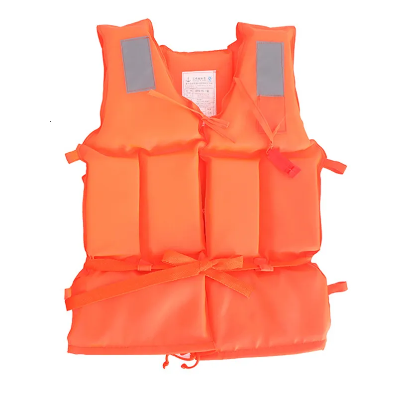 Schwimmweste Boje Orange Erwachsene Kinder Schaum Flotation Schwimmweste Weste mit Pfeife Boote Angelweste Schwimmen Treibweste 230616