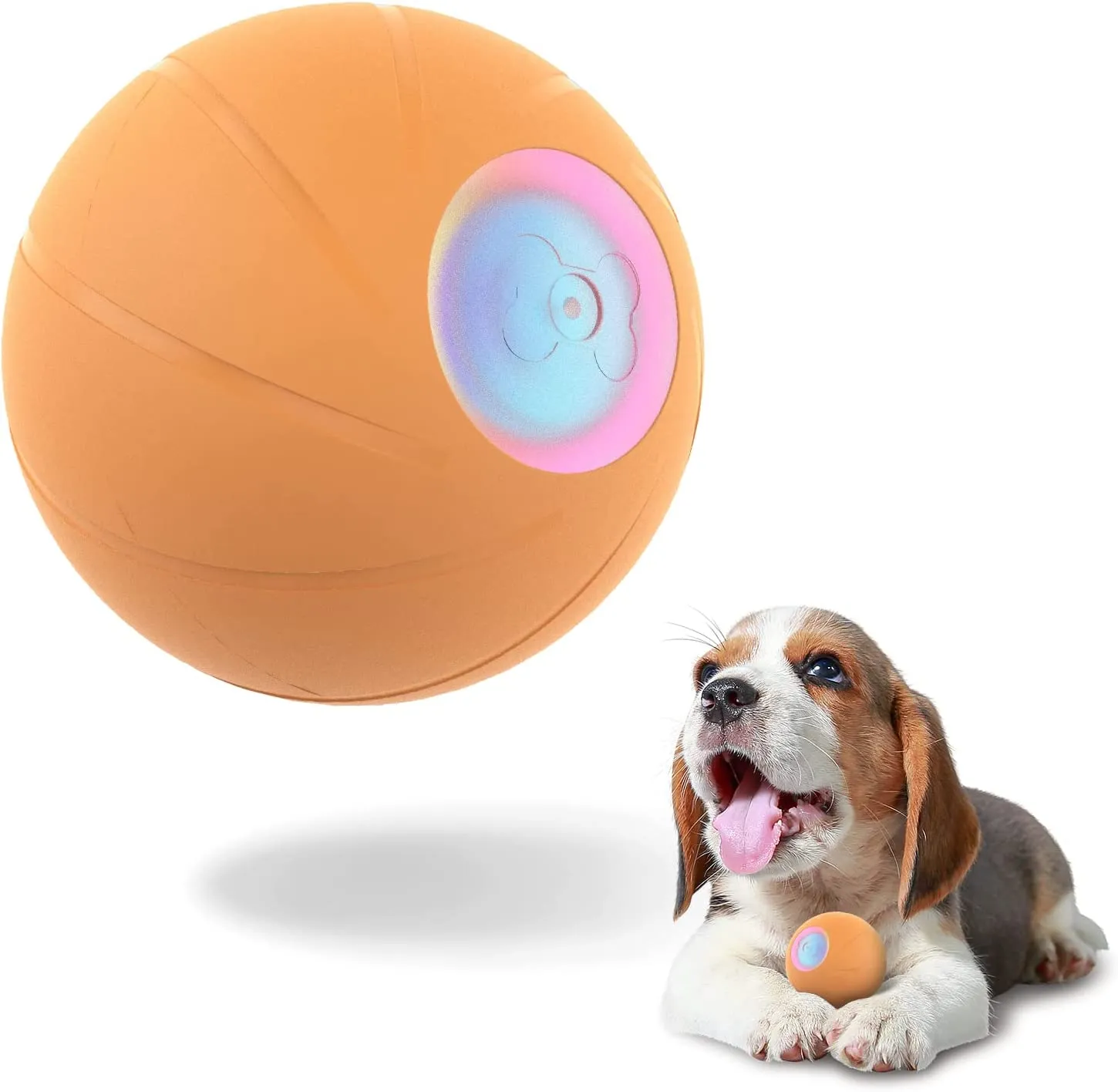 ATUBAN Intelligent Interactive Dog Toy Ball, Wicked Ball SE, Fabriqué en Caoutchouc Naturel, Balle d'Activation de Saut pour Chiens, Rechargeable