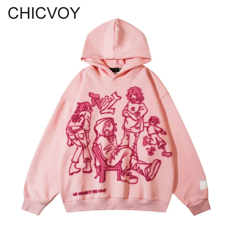 Kadın Hoodies Sweatshirts Chicvoy Kadın Hoodie Y2K Scrawl Grafik Harajuka Sudaderas Grunge Pullover Street Giyim Sweatshirt Punk Gotik Büyük Boy 230615