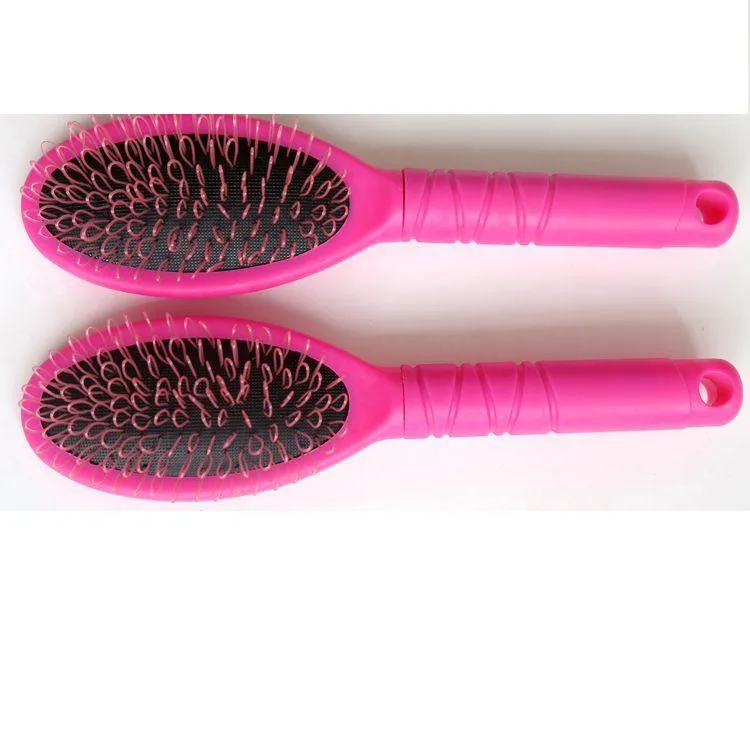 2020 Hair Comb Loop Brushes Ferramentas de extensões de cabelo humano para perucas trama Pincéis Loop em Maquiagem pretoCor rosa