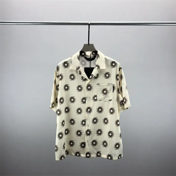 2 luksusowe projektanci koszule męski liter tygrysa v jedwabna koszula do kręgli swobodne koszule Mężczyźni Slim Fit Sukienka z krótkim rękawem M-3XL#1013