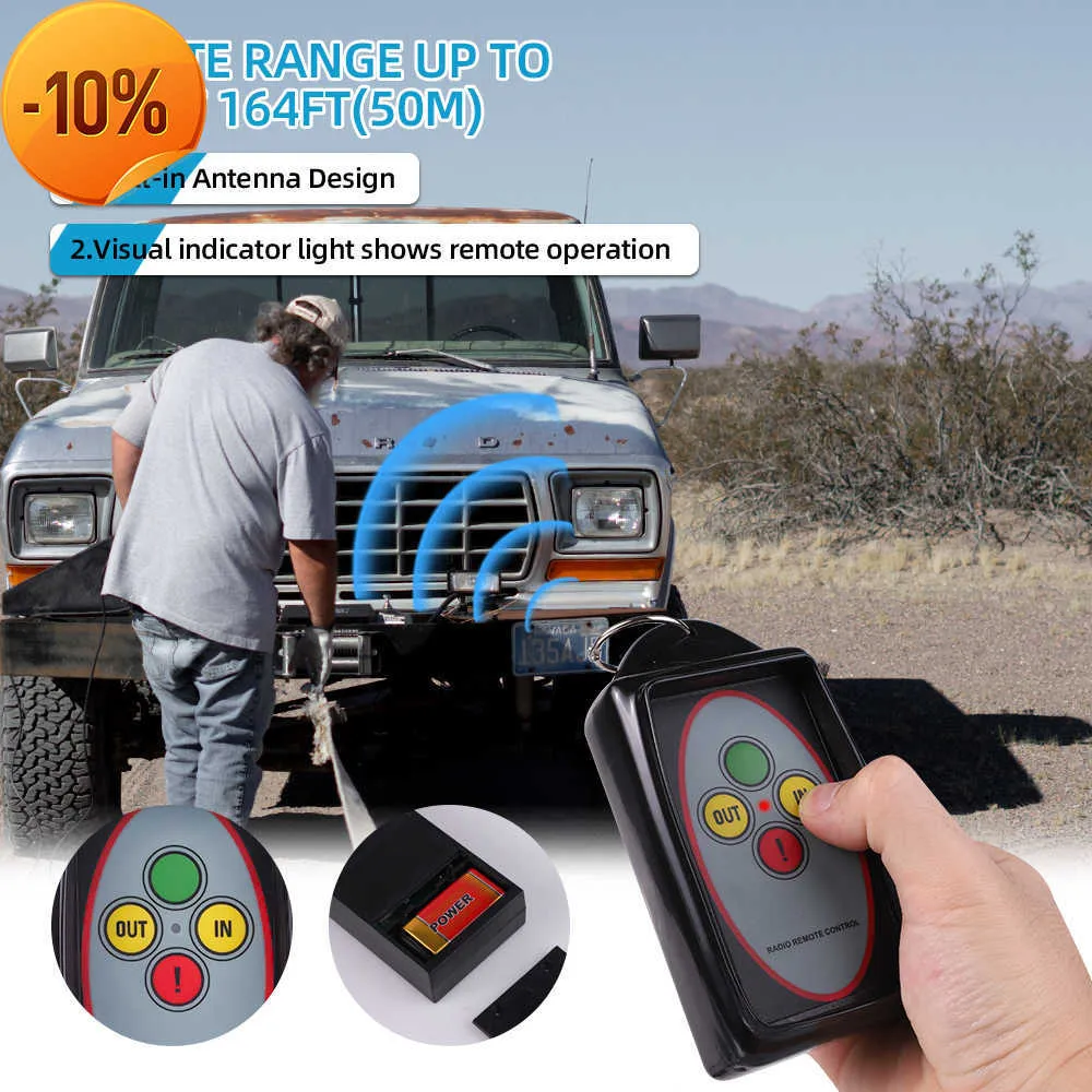 New UTV ATV Winch Remote Receiver Switch With LED Indicator 12V KLS 205