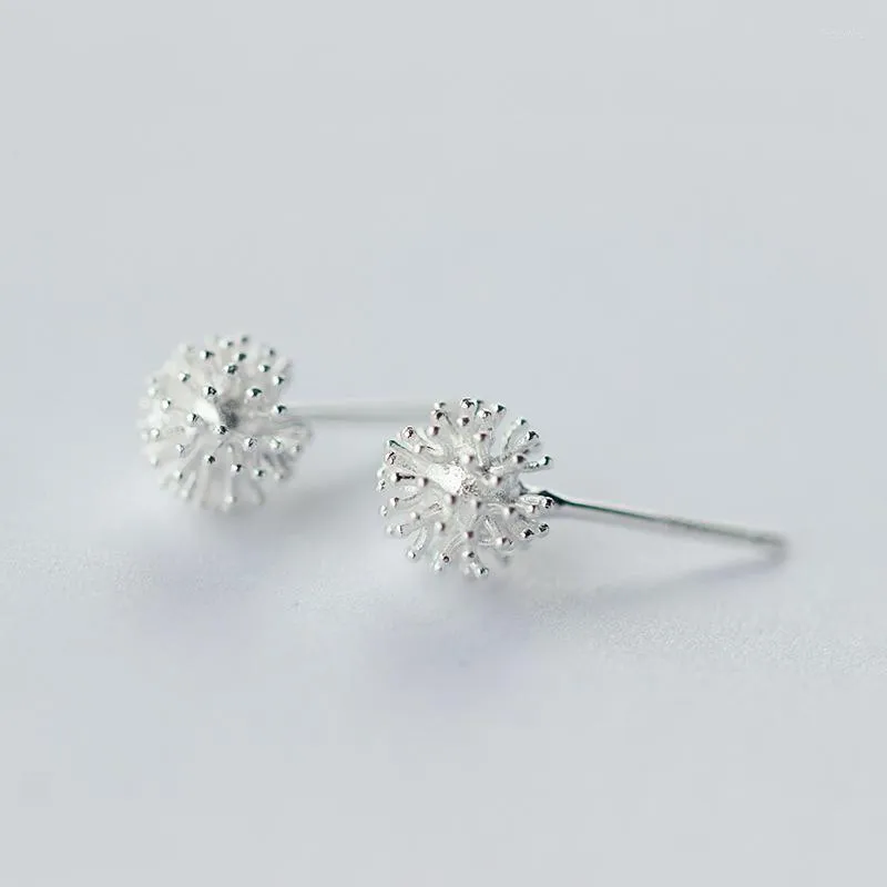 Studörhängen MloveAcc Solid 925 Sterling Silver Dandelion for Women Casual Girl Sterling-Silver-Jewelry