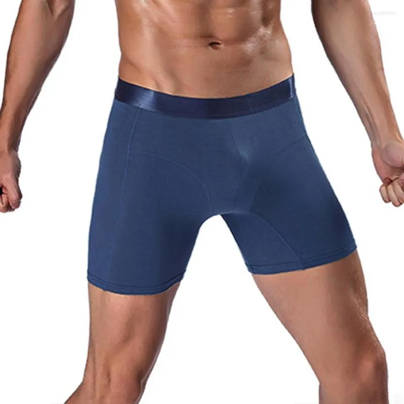 Caleçon Sous-Vêtements Long Boxer Pour Hommes Mode Hommes Sports Running Wear Jambe Multi-fonction Sexy