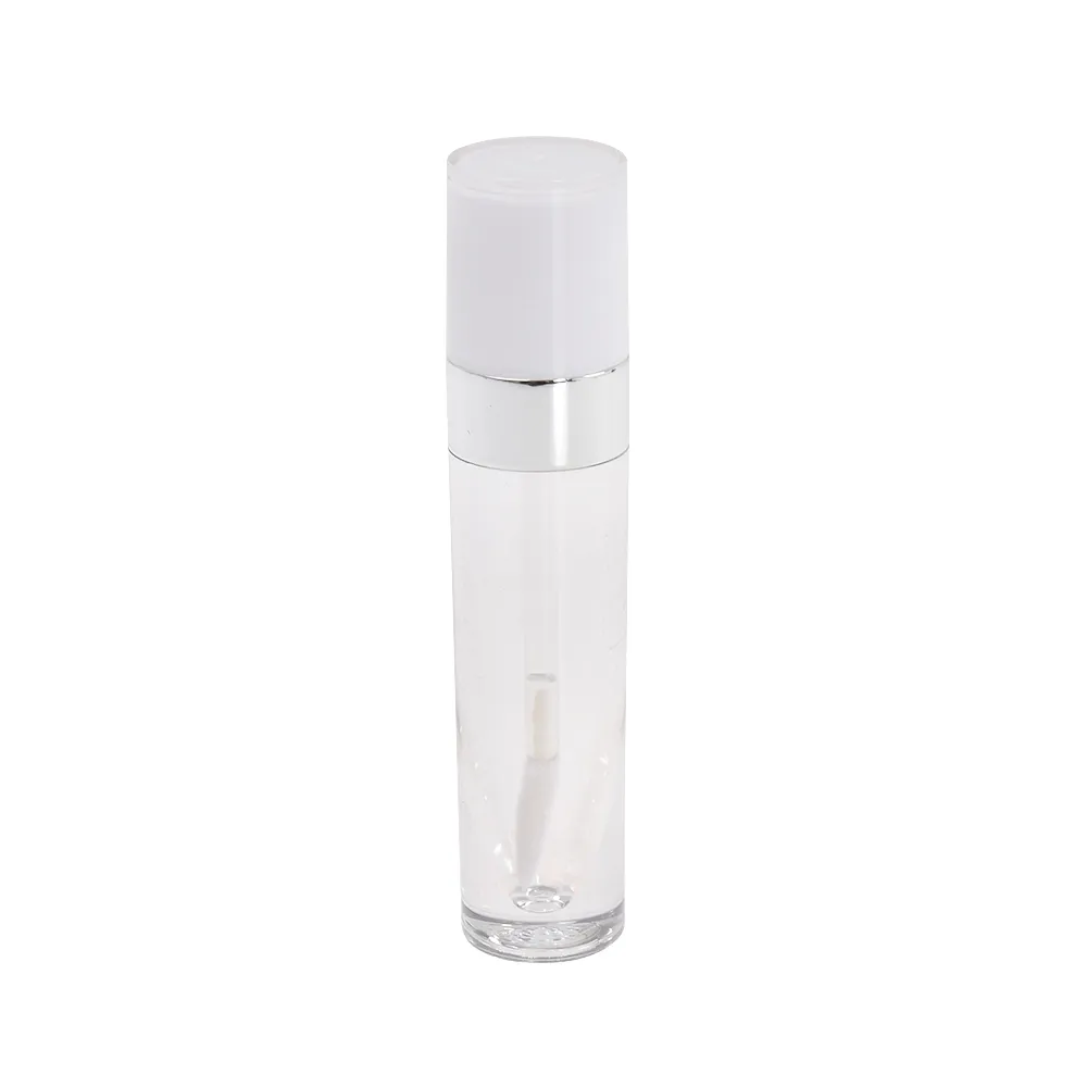 2020 High quality 5ML Mini Lip gloss Tube Empty ABS Lip balm tubes with White cap Cylinder Small Sample Cosmetic Container