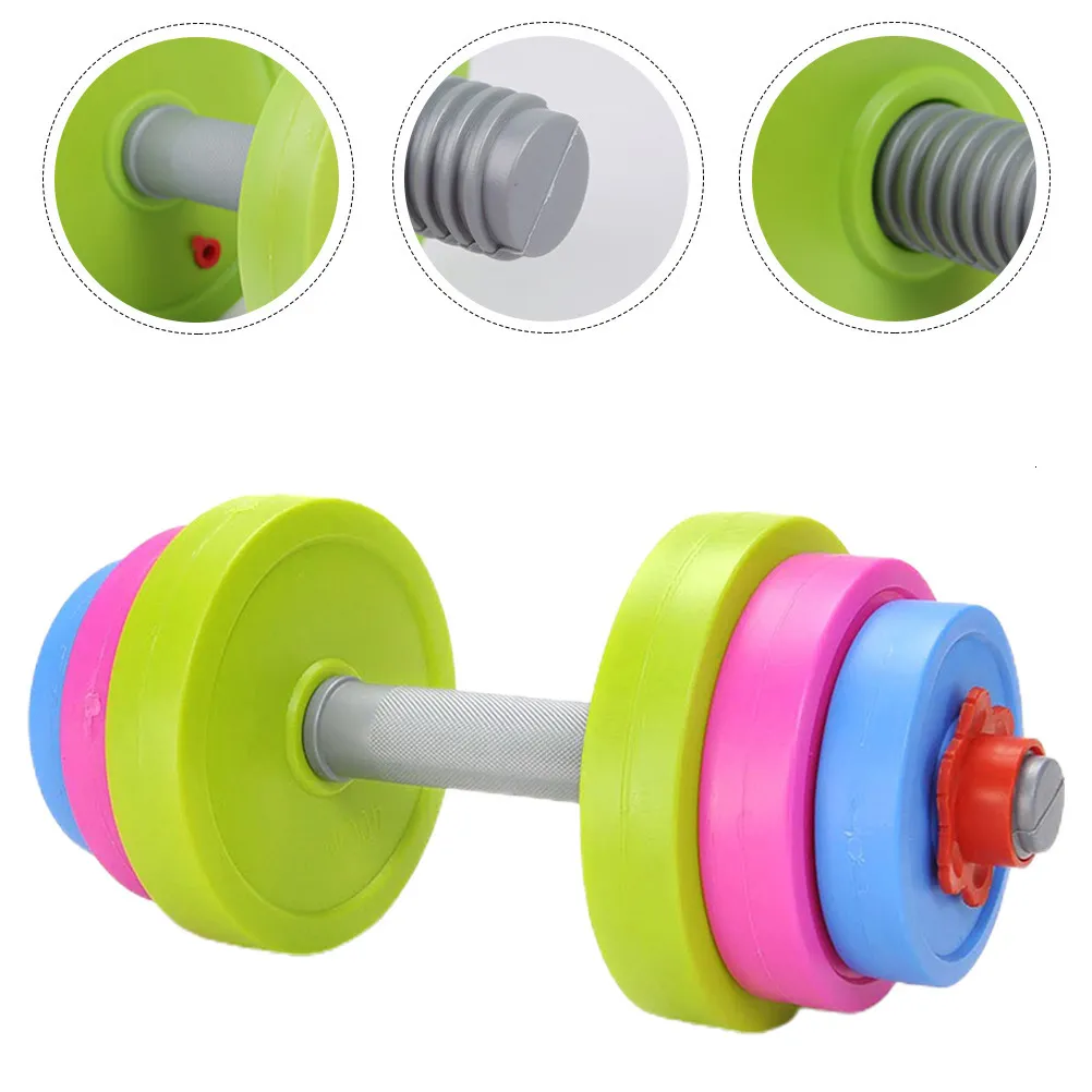 Handgrepen Speelgoed Kinderen Dumbbell Barbell Dumbbells Kinderen Fitness Set Kid Oefening Fantasiespel Speelgoed Outdoor Barbells Training Gewicht 230616