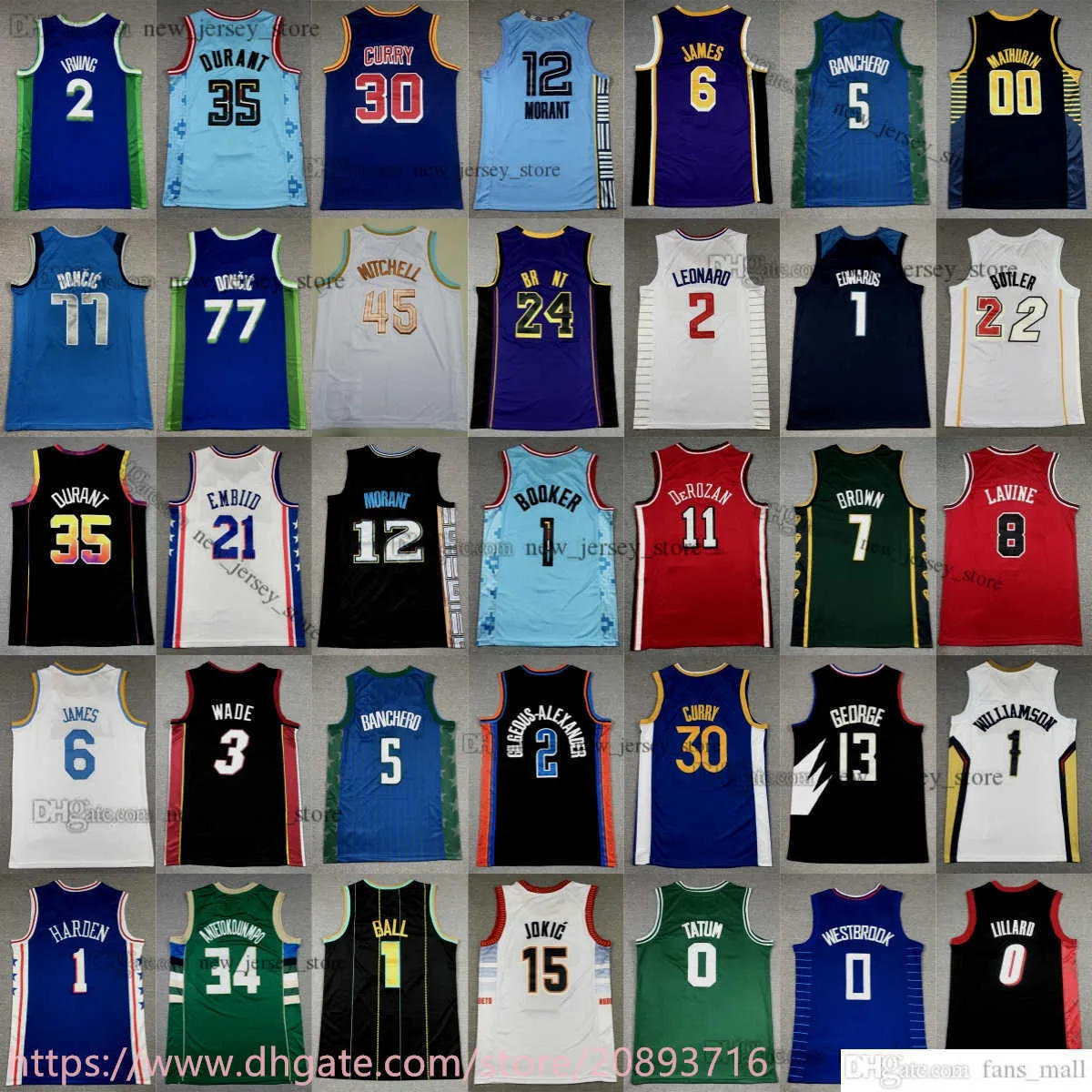 0 Jayson Tatum Jersey كرة سلة جديدة 2 Kawhi Leonard Porter Jr. Dejounte Murray Derrick Rose Shai Gilgeous-Alexander Anthony Davis Alex Caruso Jaden Ivey Jerseys