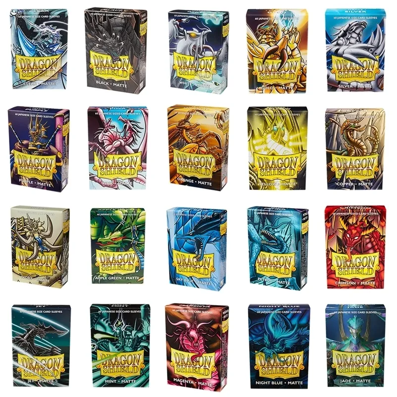 Utomhusspel Aktiviteter Dragon Shield 60st/Box Ygo Game Cards ärm som spelar för japanska Yu-Gi-Oh Small-mini-brädskortskyddsskydd 230615