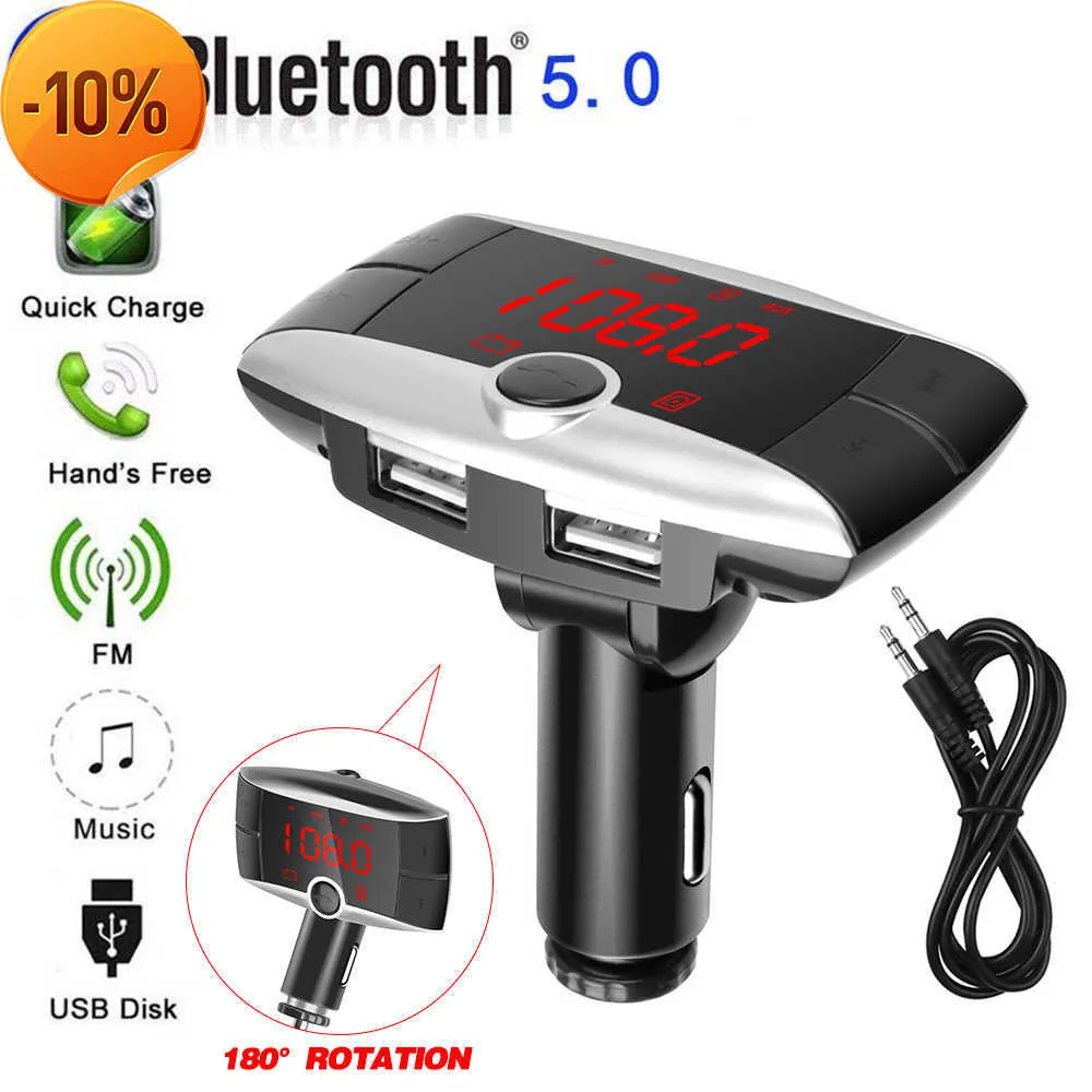 Yeni Kırmızı Işık Geniş Ekran BT01 Bluetooth Araba Mp3 Çalar Handfree Kablosuz FM Verici Radyo Adaptörü USB Araç Şarj Cihazı