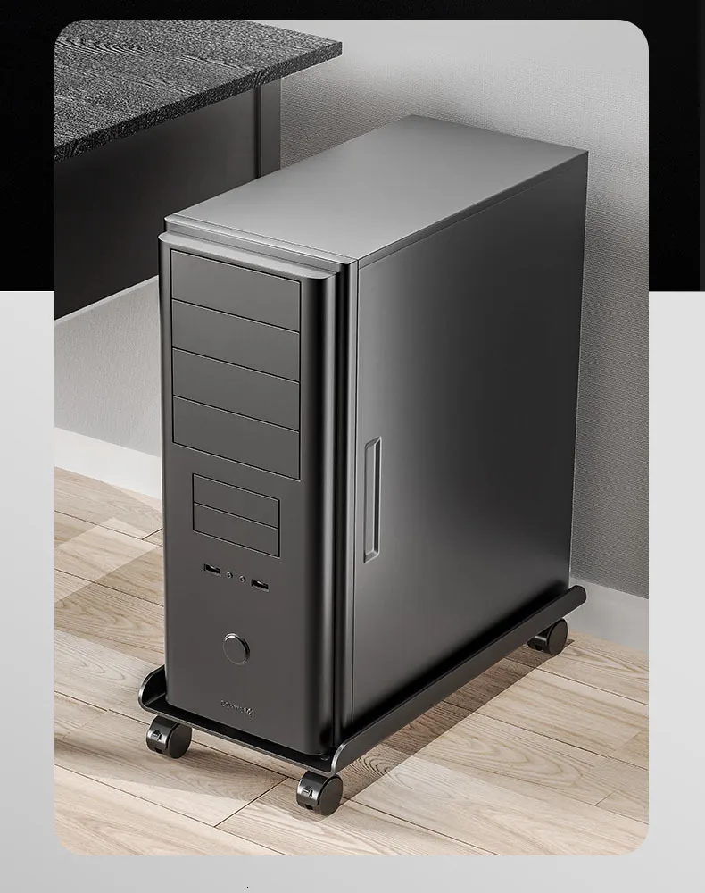 Rolling Computer Tower Stand With Casters, CPU Holder Under Desk ...