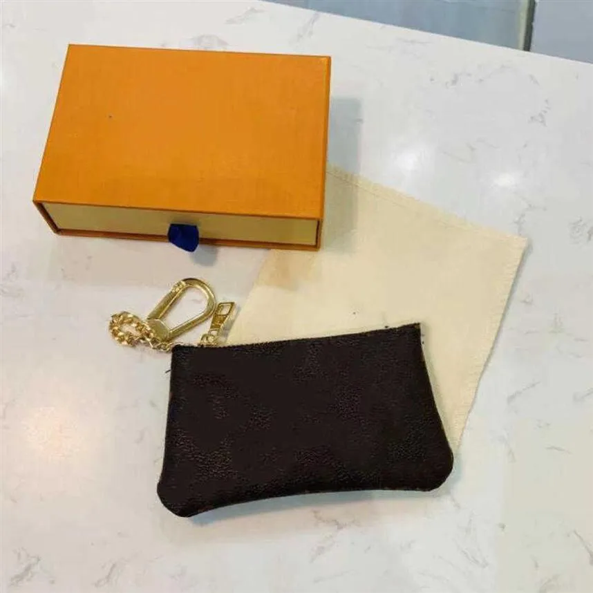 Luxury Fashion Key Bag Premium Leather High Quality Classic Female Male Key Holder Mini Coin Purse Small Leather Key Purse med BO266G