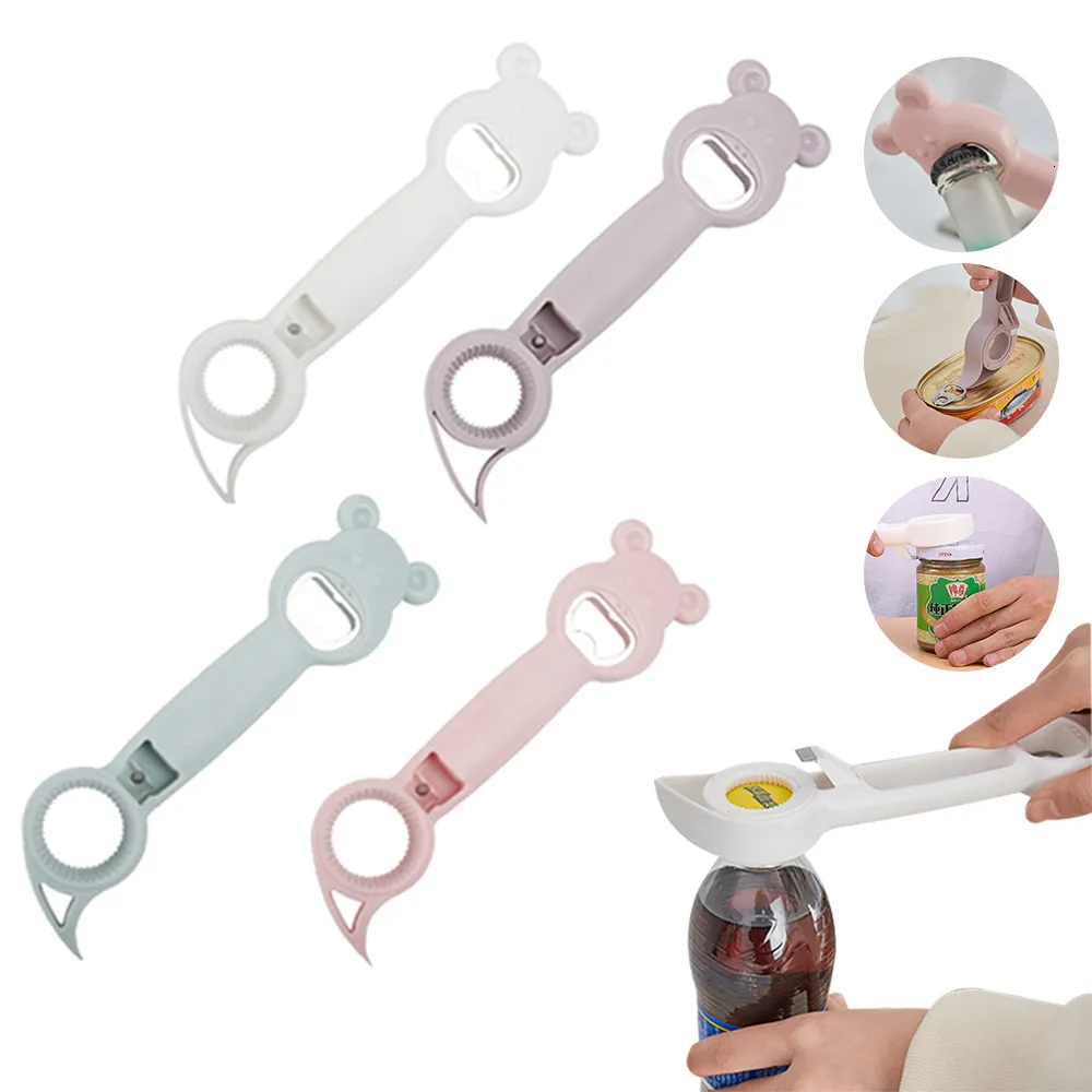 Ouvre-bouteille 4 en 1 Ouvre-bouteille multifonctionnel Destapador De Cerveza Mujer Topless Can Kitchen Gadget Bar Tool Accessoires 230616