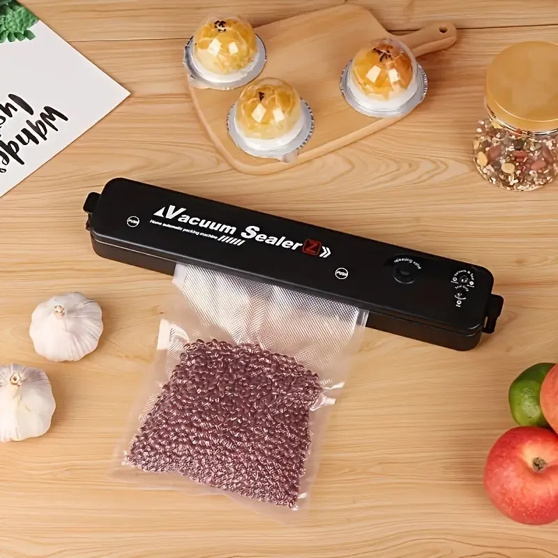 1pc, Automatic Vacuum Sealers, Vacuum Sealing Machine, Food Packaging Machine, Plastic Sealing Machine, Food Preservation Machine, Electric Household Vacuum Machine