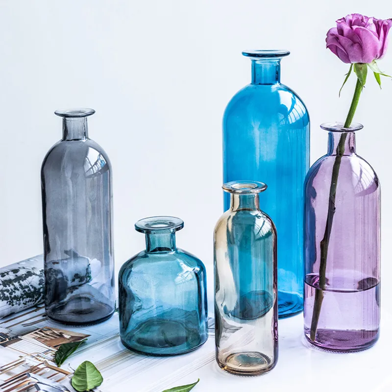 Wazony szklany wazon salon suszone kwiaty nordyckie styl ins przezroczysty koperek akcesoria do dekoracji domowej kwiat dla domów 230615