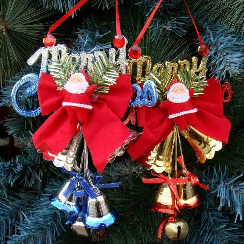 Novo Papai Noel Sino Pingente Árvore de Natal Corredor Janela Oranments Decoração Feliz Natal Presente de Ano Novo Decoração de Festa em Casa