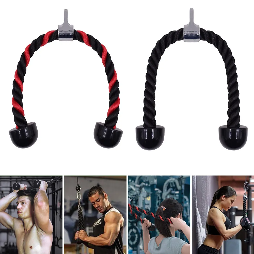 Tricep Rope Ayombo Home Gym Workout Equipment, Heavy Resistance Bands With Handles, Door Anchor, Pull Down Attachment For Triceps, Biceps Equipement Gym Maison