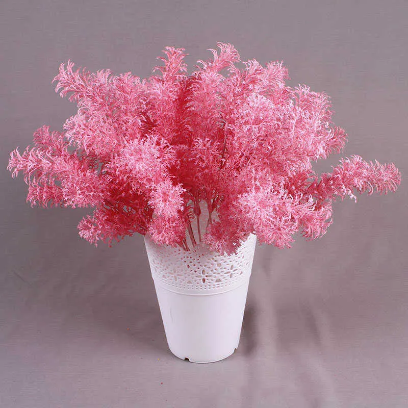 Dried Flowers A bouquet of beautiful artificial mist flowers rime grass multi-color plant bouquets Christmas crafts fake we