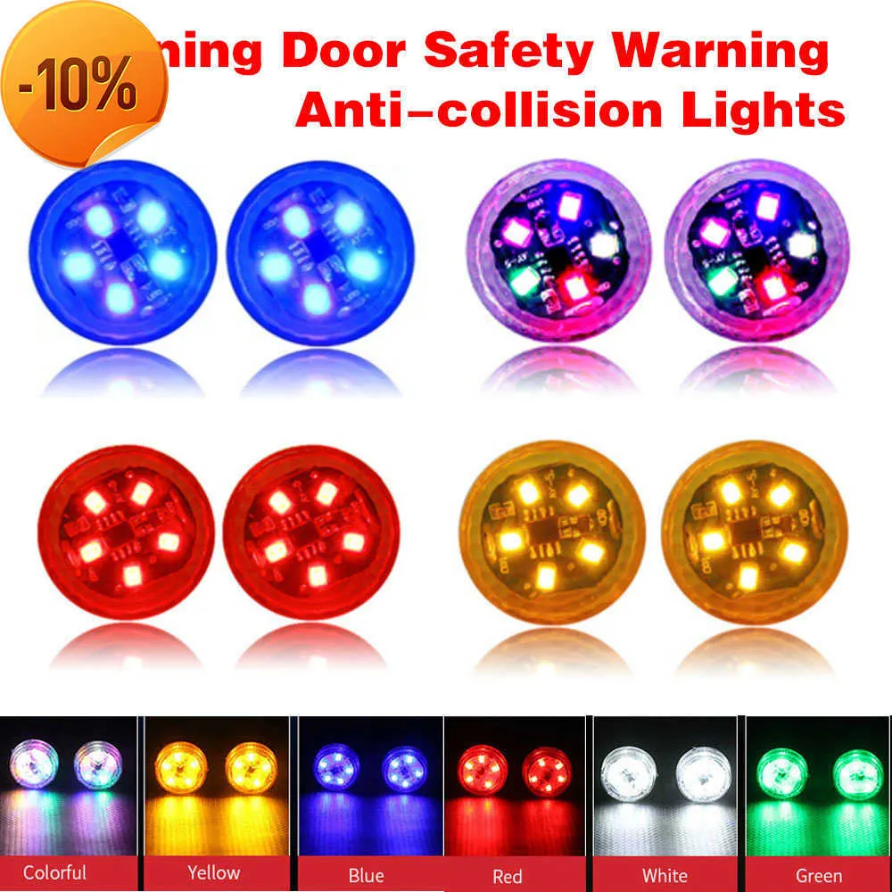 New 2pc Magnetic Wireless 5 LED Car Door Opening Warning Lights Waterproof Strobe Flashing Anti Rear-end Collision Led Safety Lamps