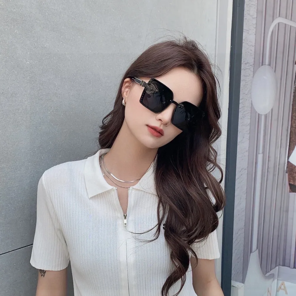 Top Luxury Brand Hot Selling Sunglasses 2023 New Multi Color High Quality Women's Large Frame Fashion Trend Single Item Holiday Travel Essential Free Delivery