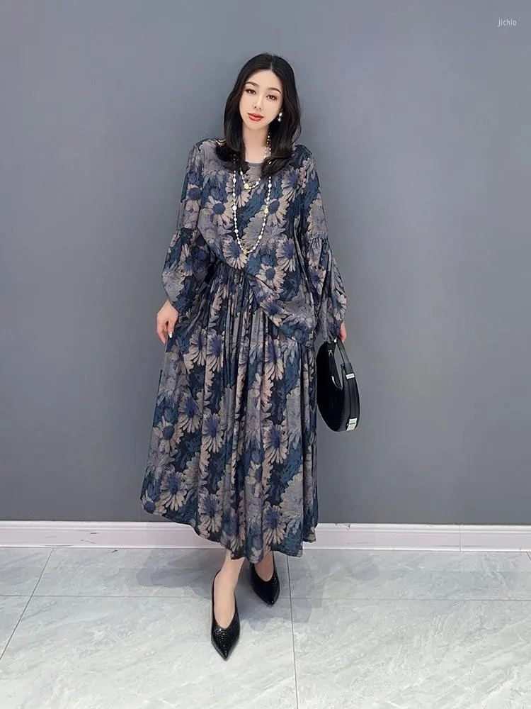 Sukienki robocze Superaen 2023 Summer Korean Fashion Flower Lose Top Bluzka Casual Long Spirt Sets