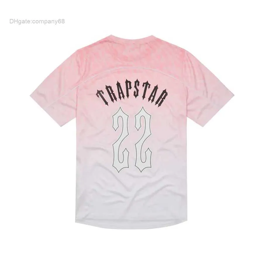 Trapstar London Herren Streetwear T-Shirt Free Hip Hop Pink Kurzarm übergroße Trikot 1125ess