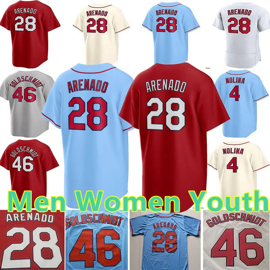 2024 Custom 28 Nolan Arenado Baseball Jersey Paul Dejong Willson Contreras Yadier Molina Gorman Edman Paul Goldschmidt Albert Pujols Stan Musial Nick Wittgren