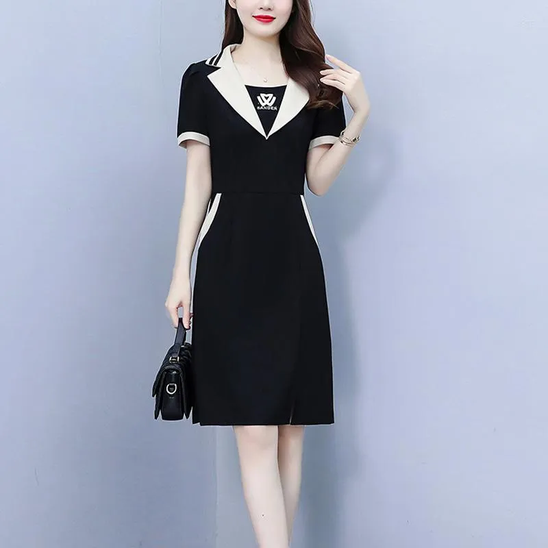 A-Line Knee-Length Suede Midi Party Dress for Women Plus Size L-5XL Black  from Dhgate Urban Sexy Dresses - price 53.32