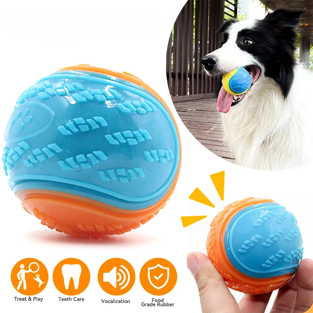 Dog Bite Resistant Rubber Ball Beef Flavor Elastic Ball Prevent Dog From Smashing Things Dog Training Supply