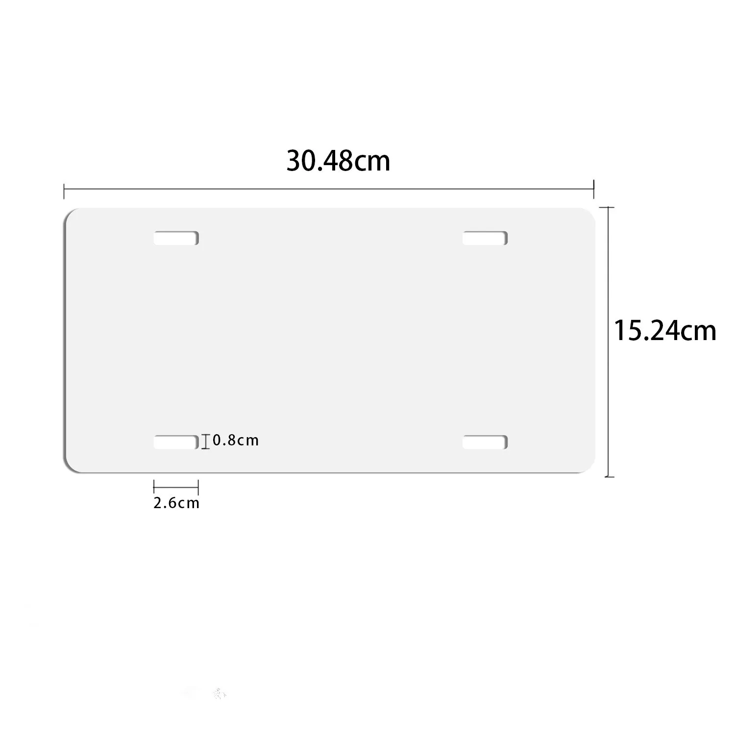 12x6in Sublimation Blanko Metall Auto Nummernschild Party Platte Wärmeübertragung Verbrauchsmaterialien Druck DIY Dekoration Nummernschilder GG