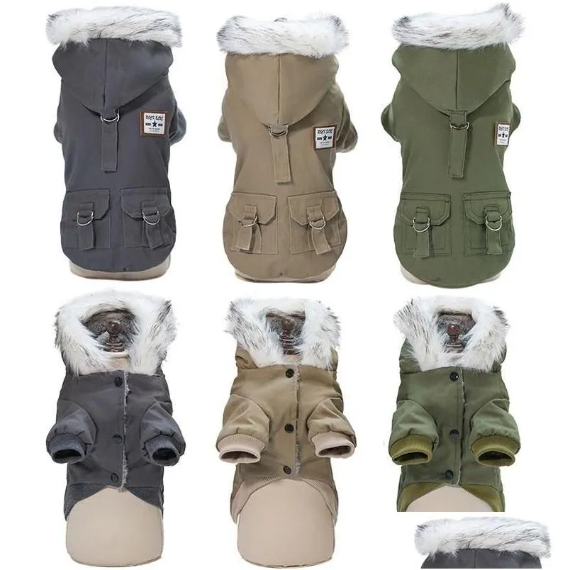 Dog Apparel Soft Warm Clothes Winter Clothing For Dogs Coat Thicken Pet Yorkshire Russian Weather 35S Drop Delivery Home Garden Suppl Dharv