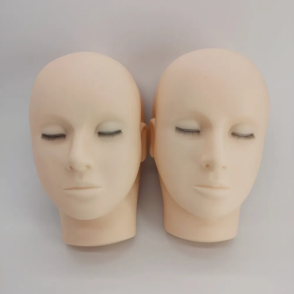 Mannequin Heads False Eyelash Extension Training Mannequin Head Lash Mannequin Head Flat Doll Face Head Manakin Eyelids For Lash Practice 230615