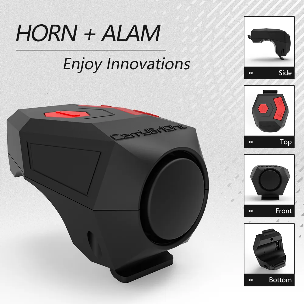 Bike Horns 120db Loud Horn Bike Electronic Horn Bell Rechargeable Bicycle Anti-theft Bell Waterproof Cycling Scooter Warning Alarm Ring 230616