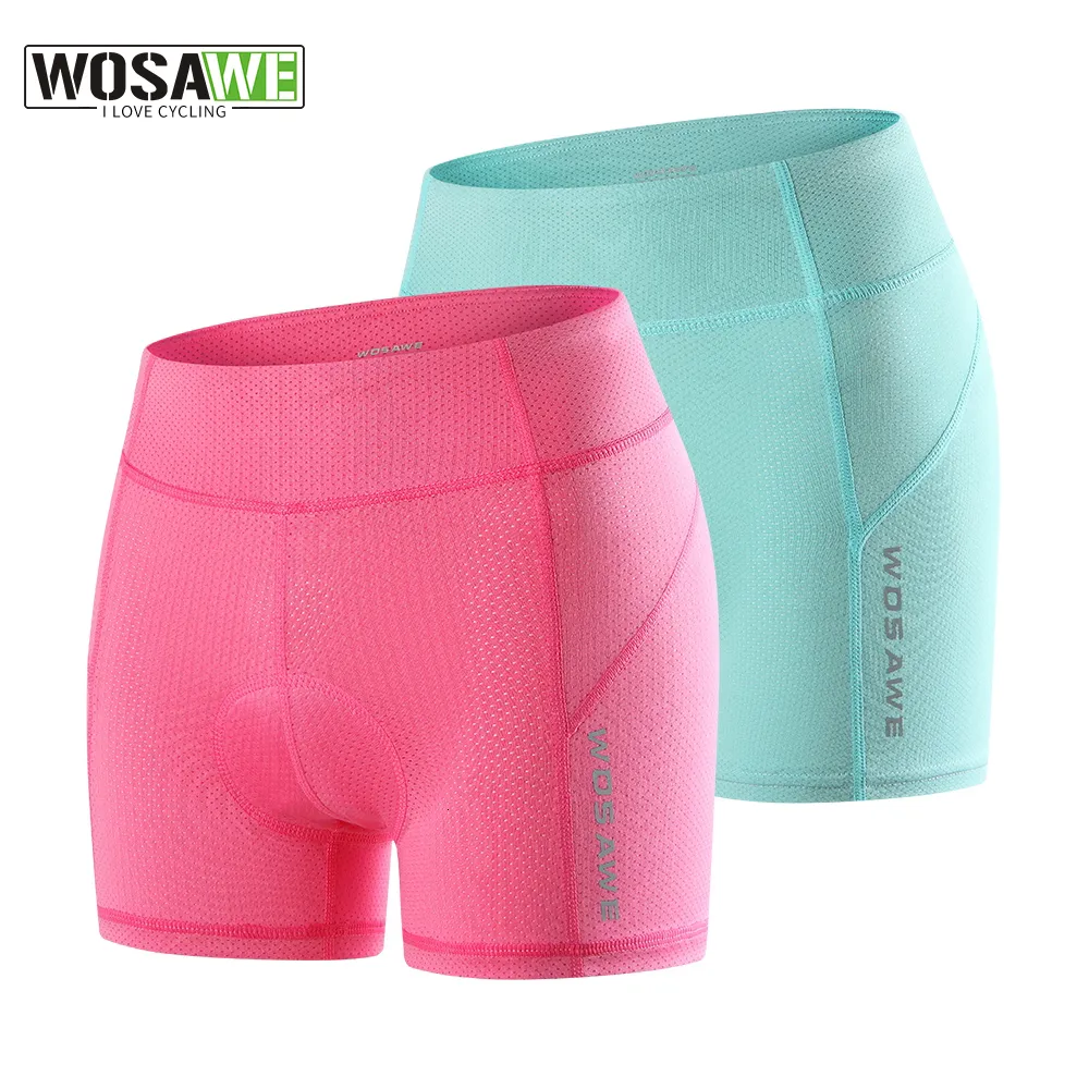 Cycling Underwears WOSAWE Women's Cycling Shorts 3D Padded Triangle Shorts Mountain Bike Underwear Ropa Ciclismo Tights MTB Bicycle Underpants 230616