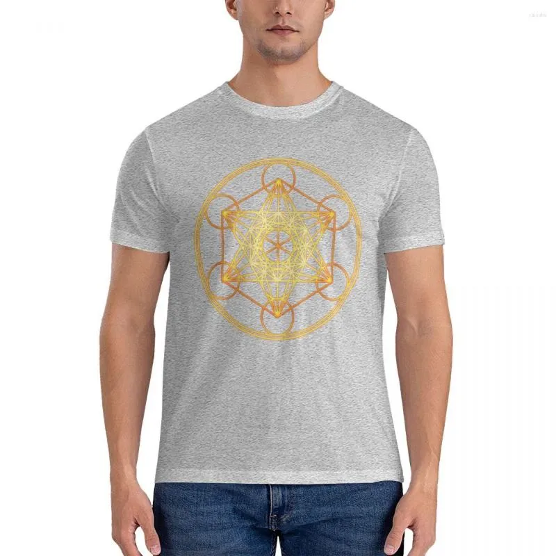 Débardeurs pour hommes Metatrons Cube Flower Of Life Géométrie sacrée T-shirt ajusté Designer T Shirt Hommes Séchage rapide