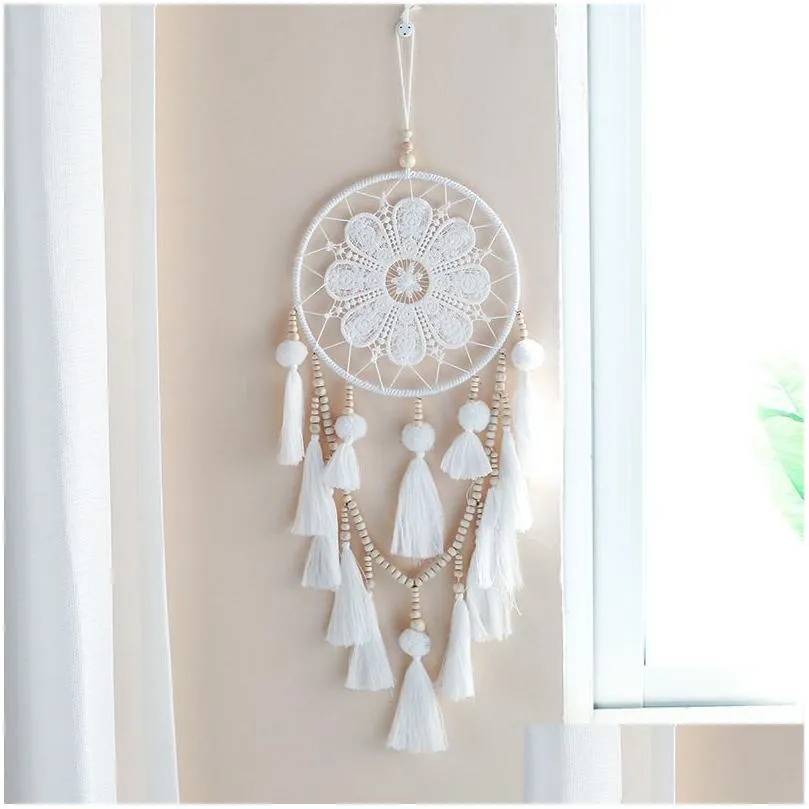 Novelty Items Wood Bead Tassel Handmade Pendant Hanging For Home Window Decor Wind Chimes Wall Car Drop Delivery Garden Dhnx5