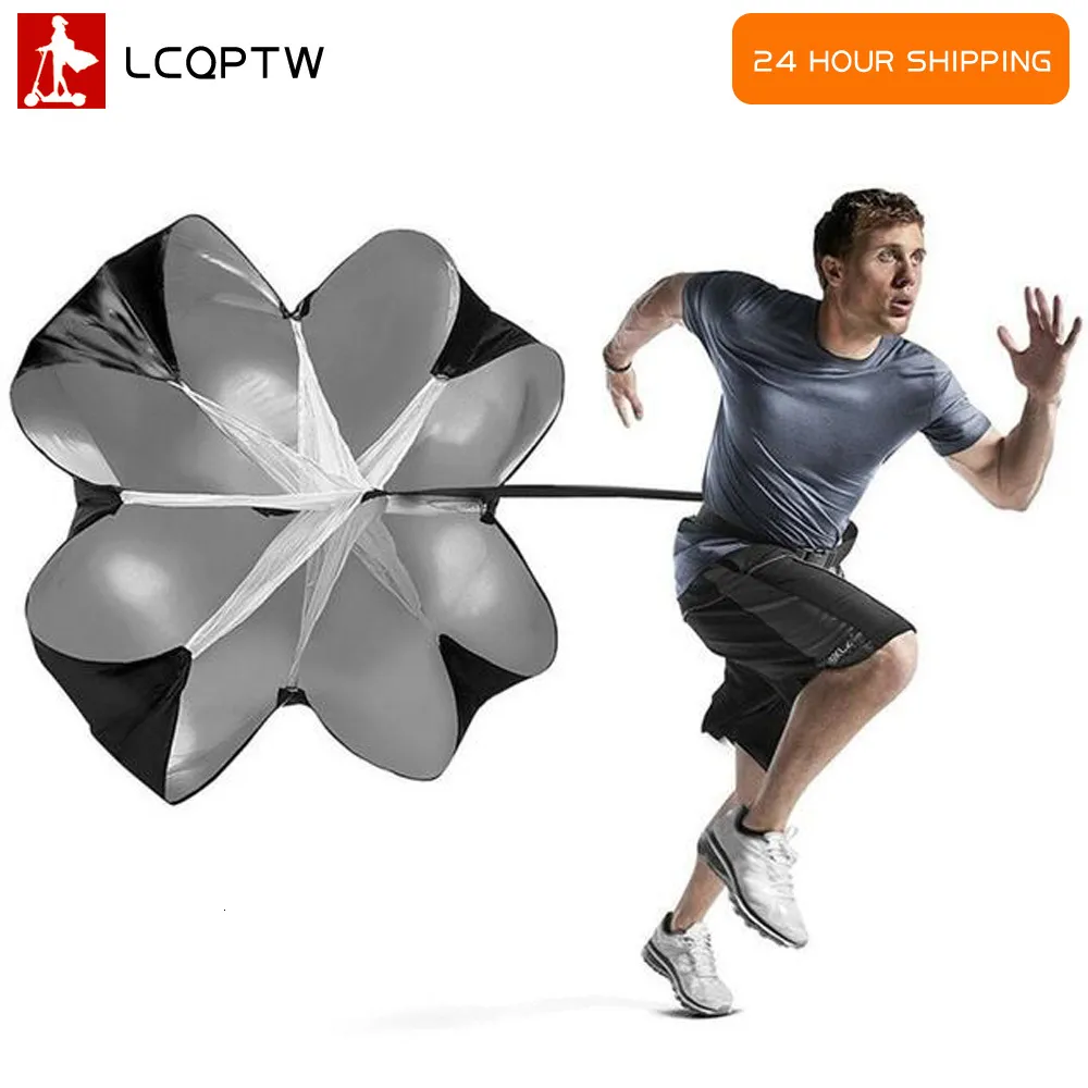 Running Chute Resistance Justerbar 56 "Speed ​​Borrs Training Resistance Parachute Paraply Running Chute Soccer Football Training Power Tool 230615