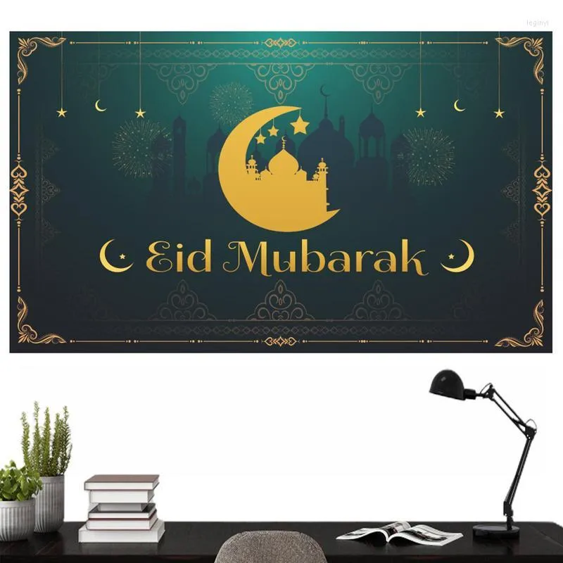 Party Decoration Eid Tapestry Decor Backdrop Banner 2023 Al-Fitr Pography Bakgrundsduk 180x110cm Islamiska förnödenheter